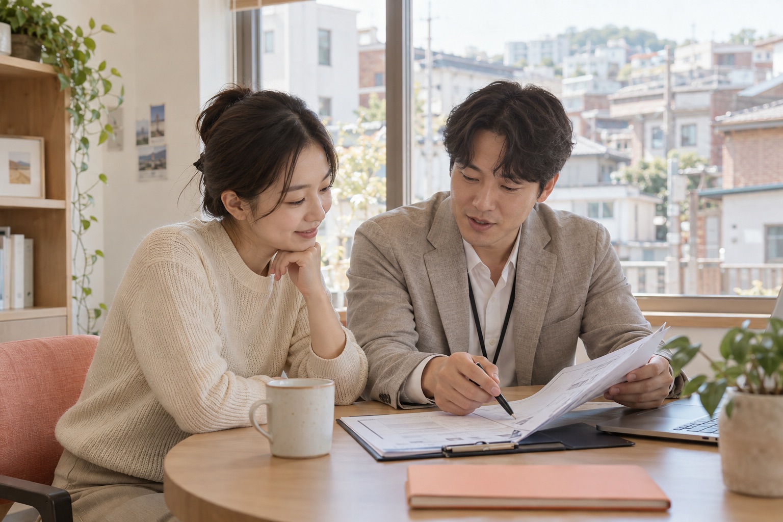 동네 상담 공간 · 나란히 앉아 듣고 안내하는 관계