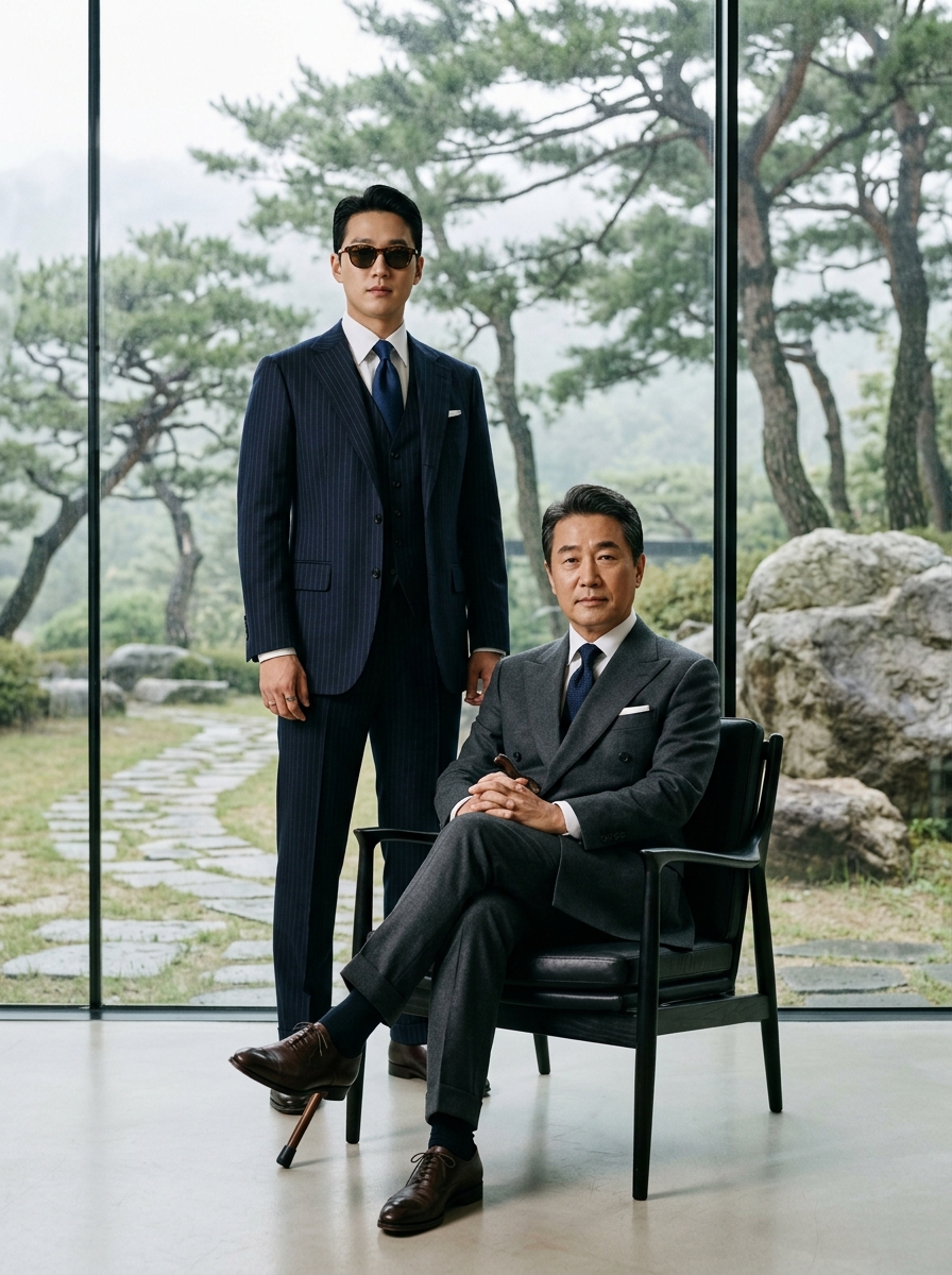 계승을 주제로 한 두 남성의 장면